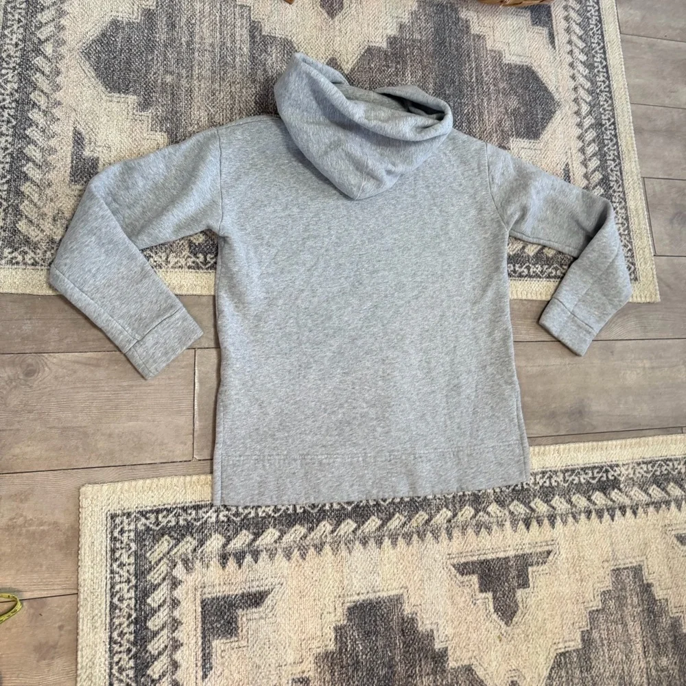 J. Crew Women’s Side Slit Tunic Hoodie Heather Gray Pullover Hoodie Sz Small